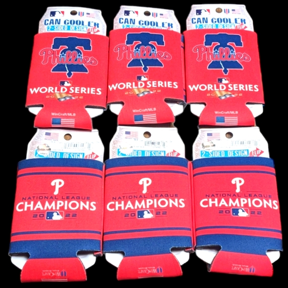 2022 National League Champions Philadelphia Phillies 2 Sided Can Cooler Koozie - Picture 1 of 4